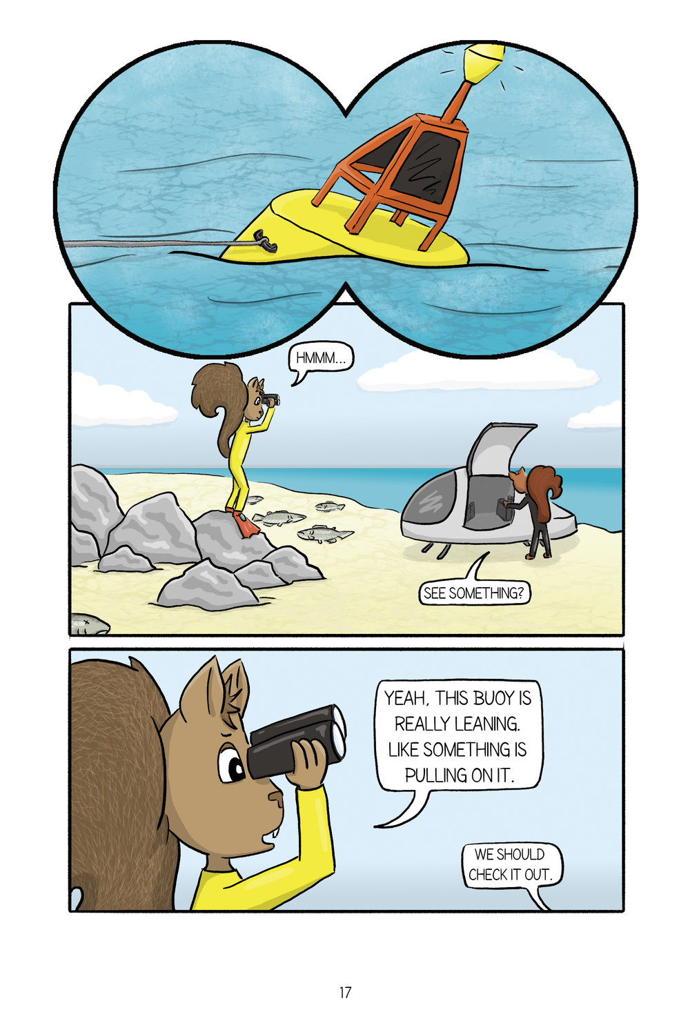 Page 17 Cognito sees a buoy that is leaning like something is pulling on it